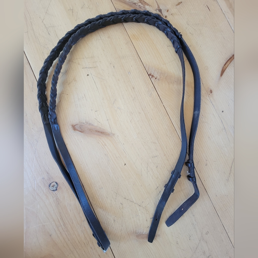 Horse Laced Reins with Hook End